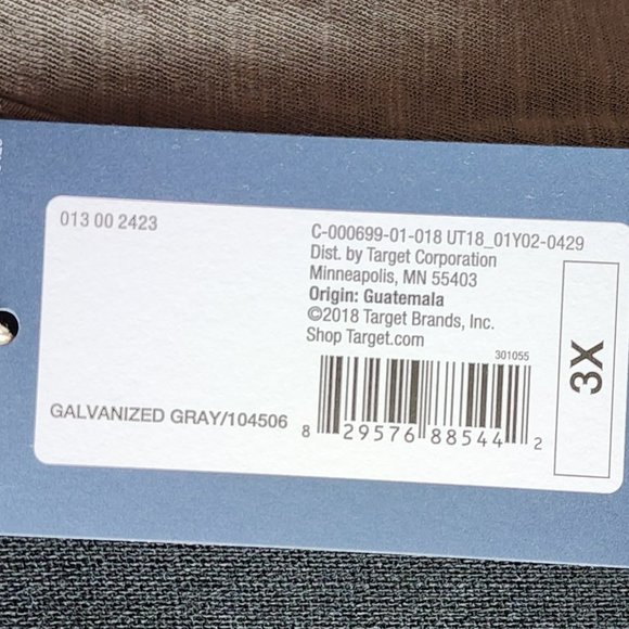 Universal Thread Goods Co. Galvanized Gray Fitted V Neck Short Sleeve TShirt 3XL - Picture 5 of 15